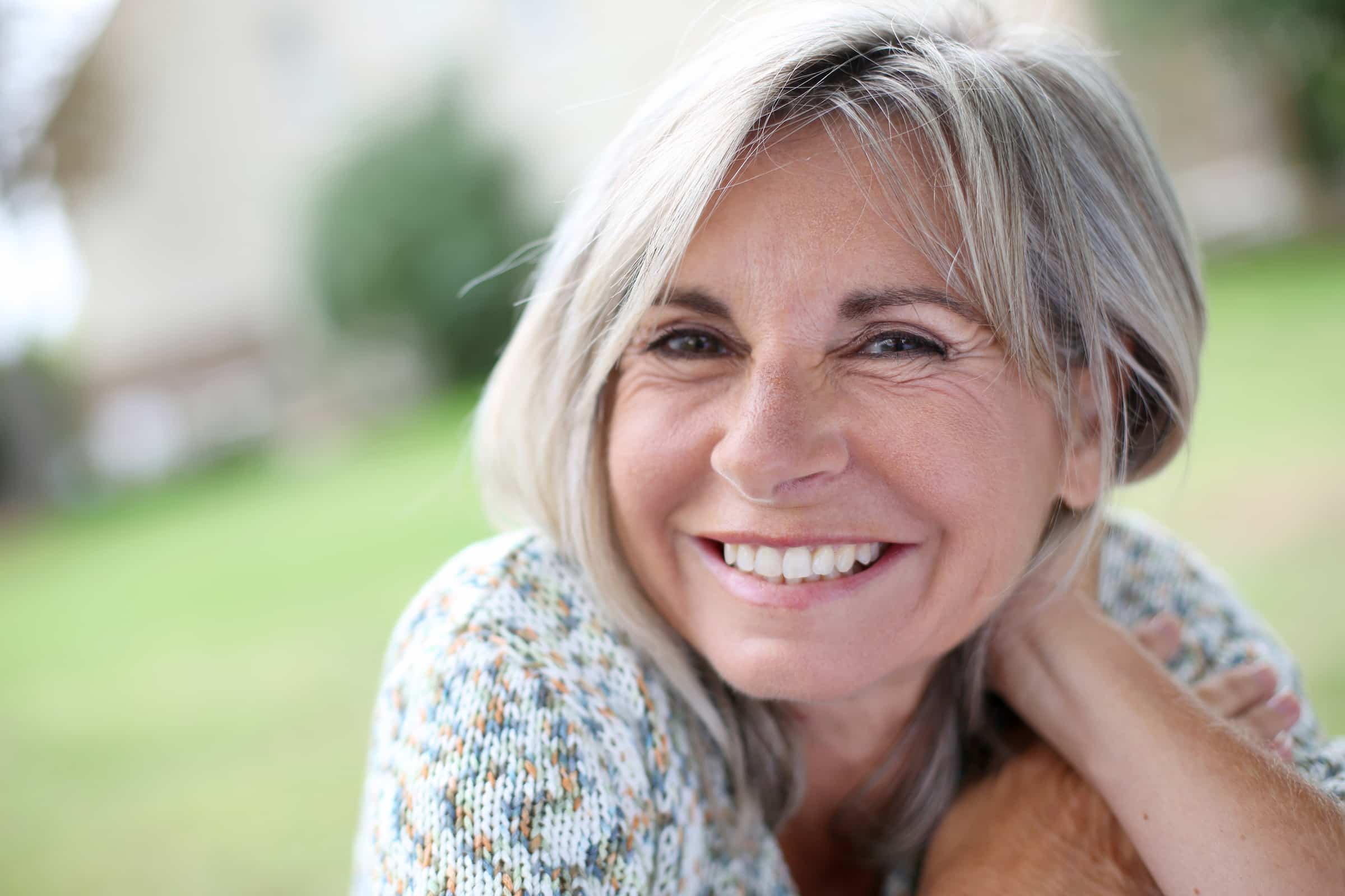 Senior woman smiling portrait